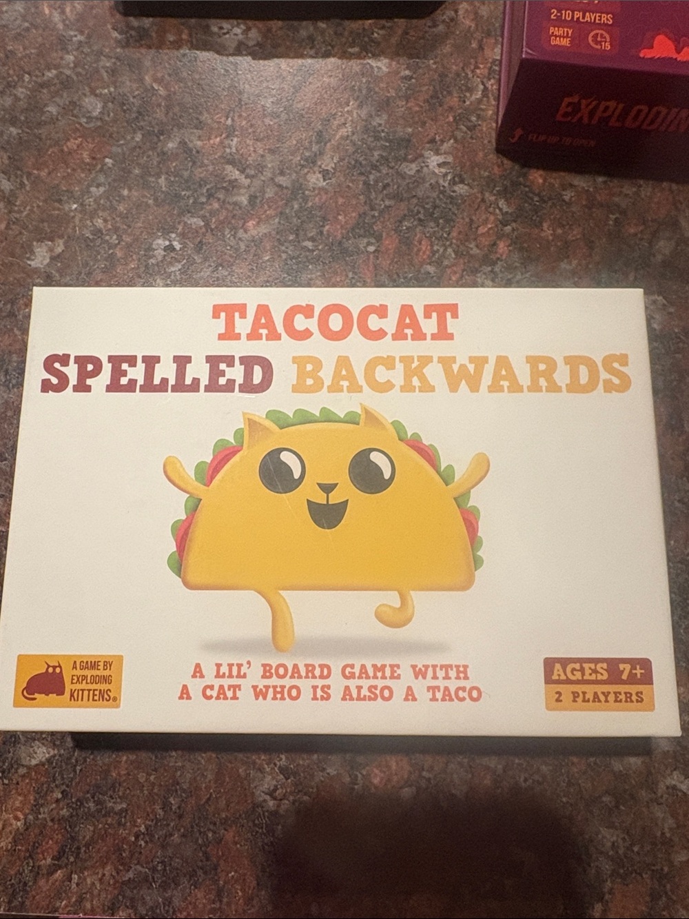 Tacocat Spelled Backwards Board Game